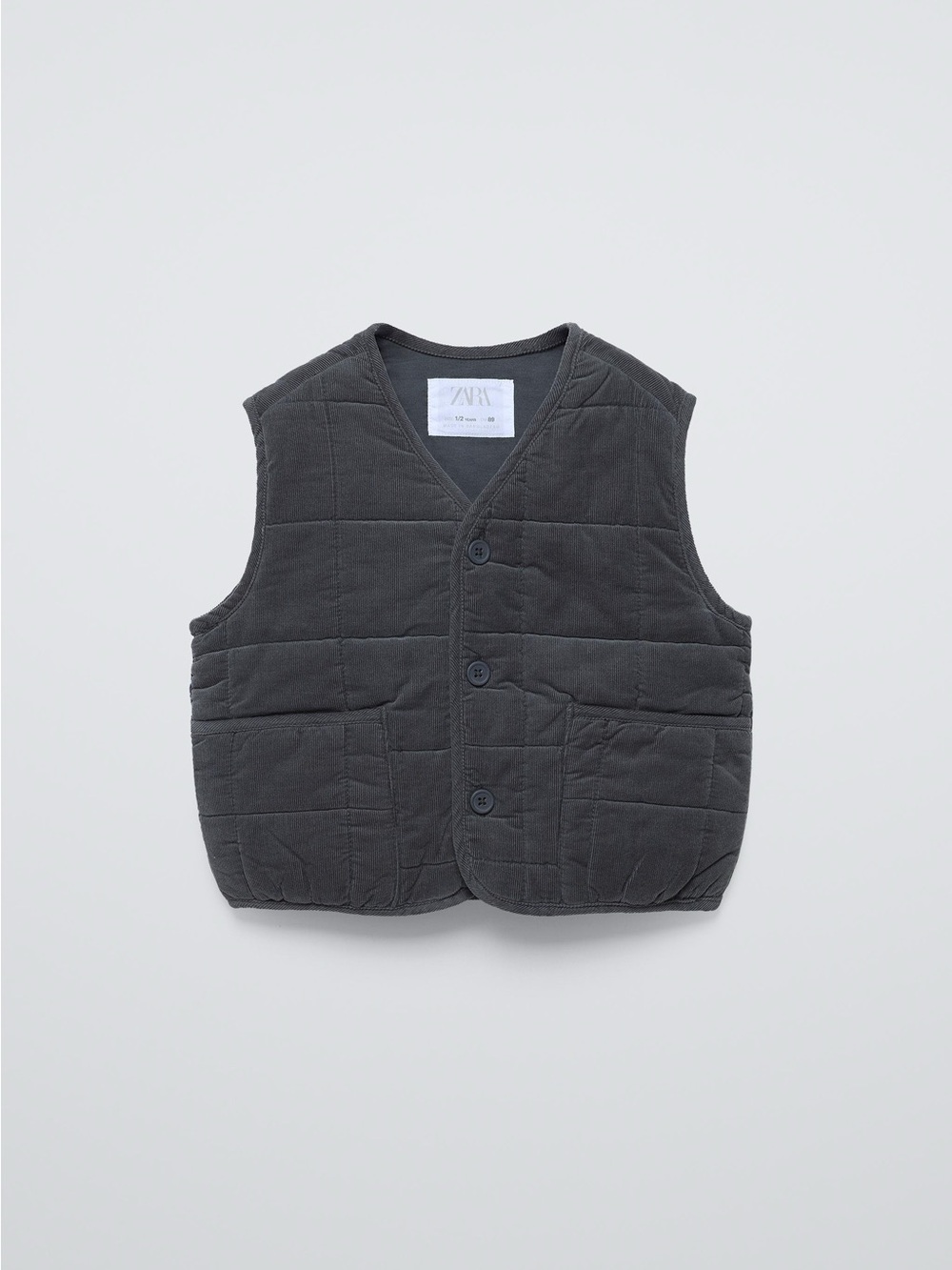 ZARA KIDS Passed Fine-Wale Corduroy Vest